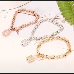 8” lock and key bracelet